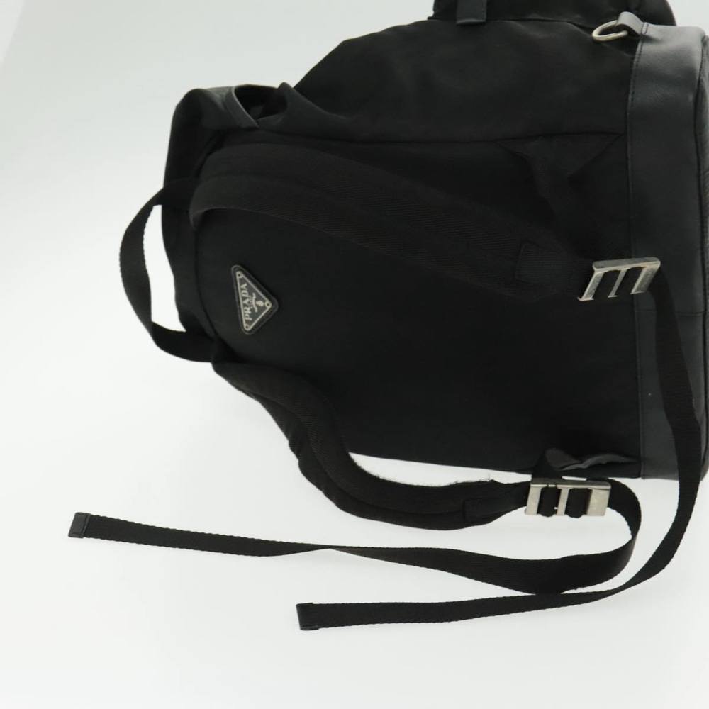 PRADA Backpack Nylon Black Silver Auth ep6168 - Picture 8 of 16